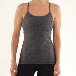 Lululemon Power Y tank in grey with built in bra support